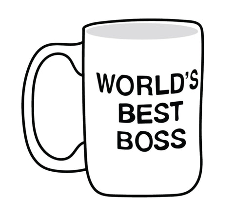 World's Best Boss Mug Sticker