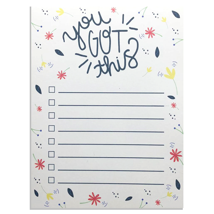 "You Got This" Checklist Notepad