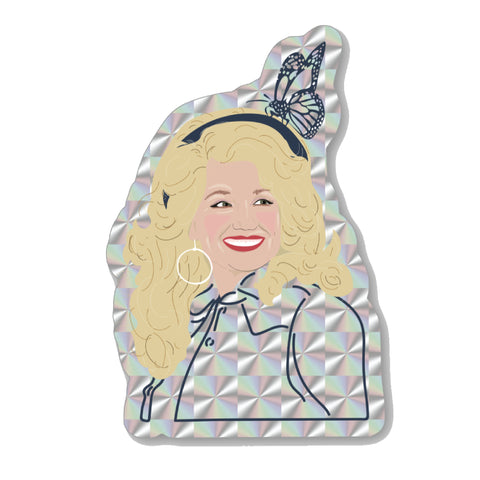 Dolly Parton Holographic Prism Sticker