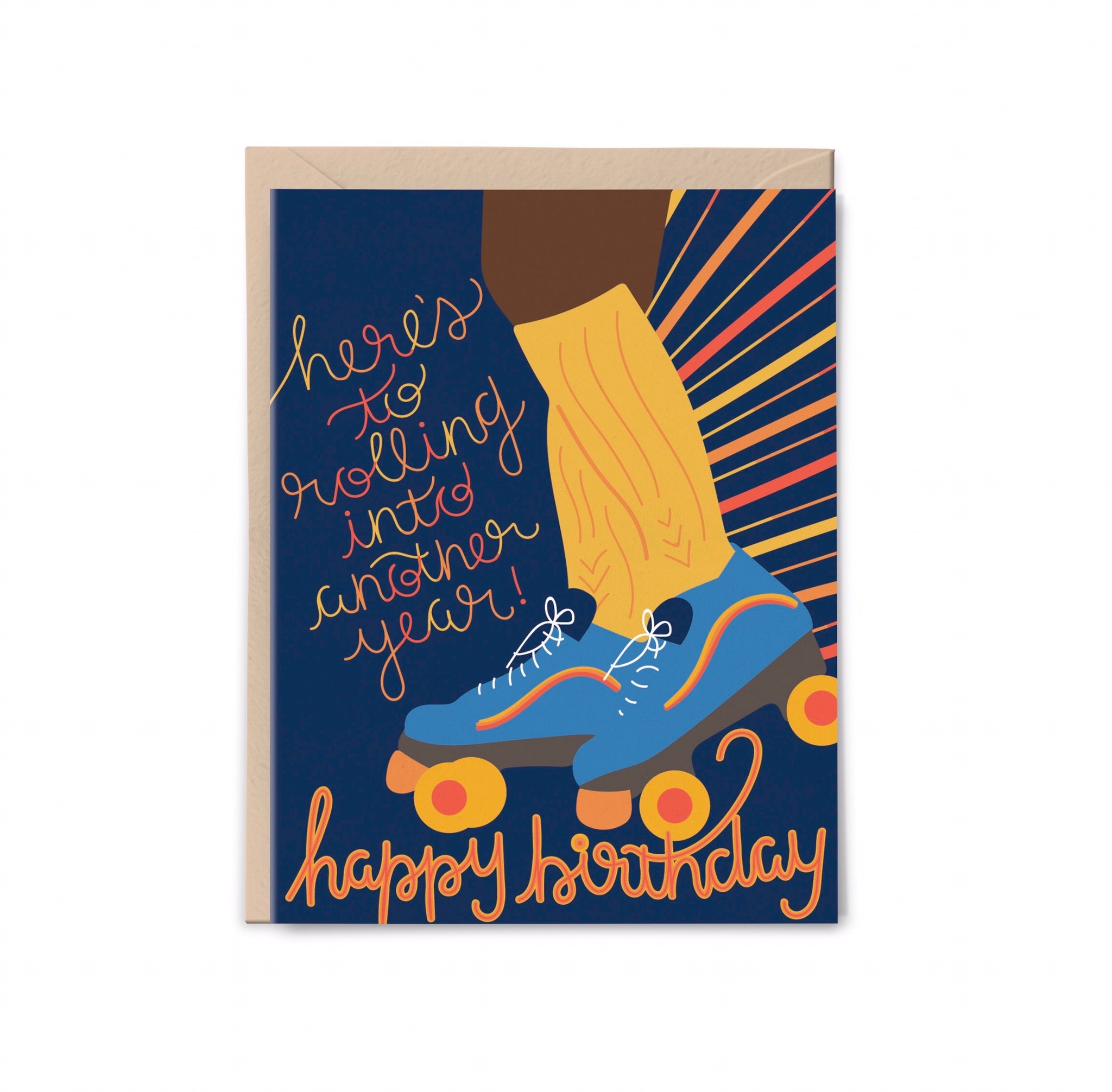 Retro Roller Skates Birthday Card