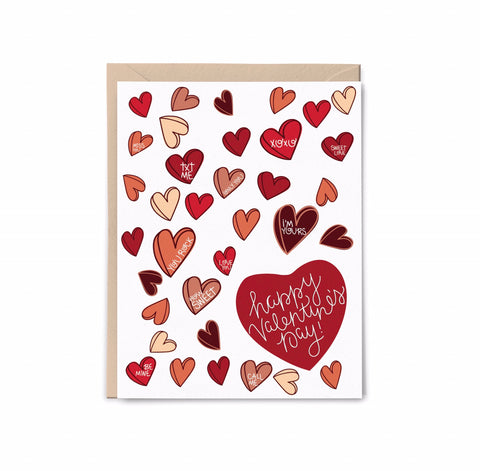 Conversation Hearts Valentines Card